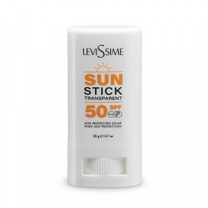 LEVISSIME Солнцезащитный крем-стик Sun stick transparent SPF-50 20 гр 